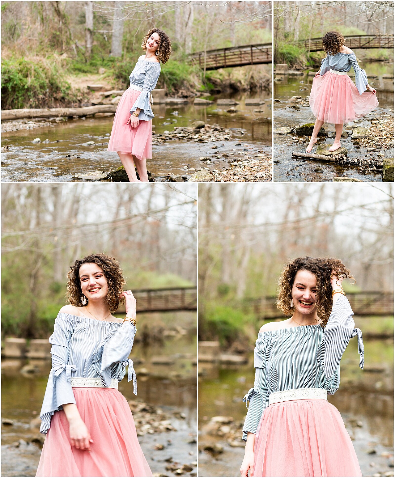 Oh my, how fun it was to photograph Matea for her high school senior session! We went to Ellanor Lawrence Park in Fairfax, Virginia, and had a lovely time on their footbridge and splashing around in the little stream underneath. They also had a beautiful tulip magnolia tree that we took some photos under! Click the link to see her FULL SPRING SENIOR SESSION! Photo by Bethanie Vetter Photography LLC. Website: bethanievetter.com #springseniorphotos #seniorphotos #virginiasenior #seniorportraits #springphotos #springflowers #footbridge #footbridgephotos #eclawrence #eclawrencepark #waterphotosession #stream #riverphotos #springseniorphotos #springsenior #floralsesssion #floralphotos #flowercrown #bethanievetterportraits #bethanievetterphotography #curlyhair #curlygirl #tulipmagnolia #tulipmagnoliatree #tulleskirt
