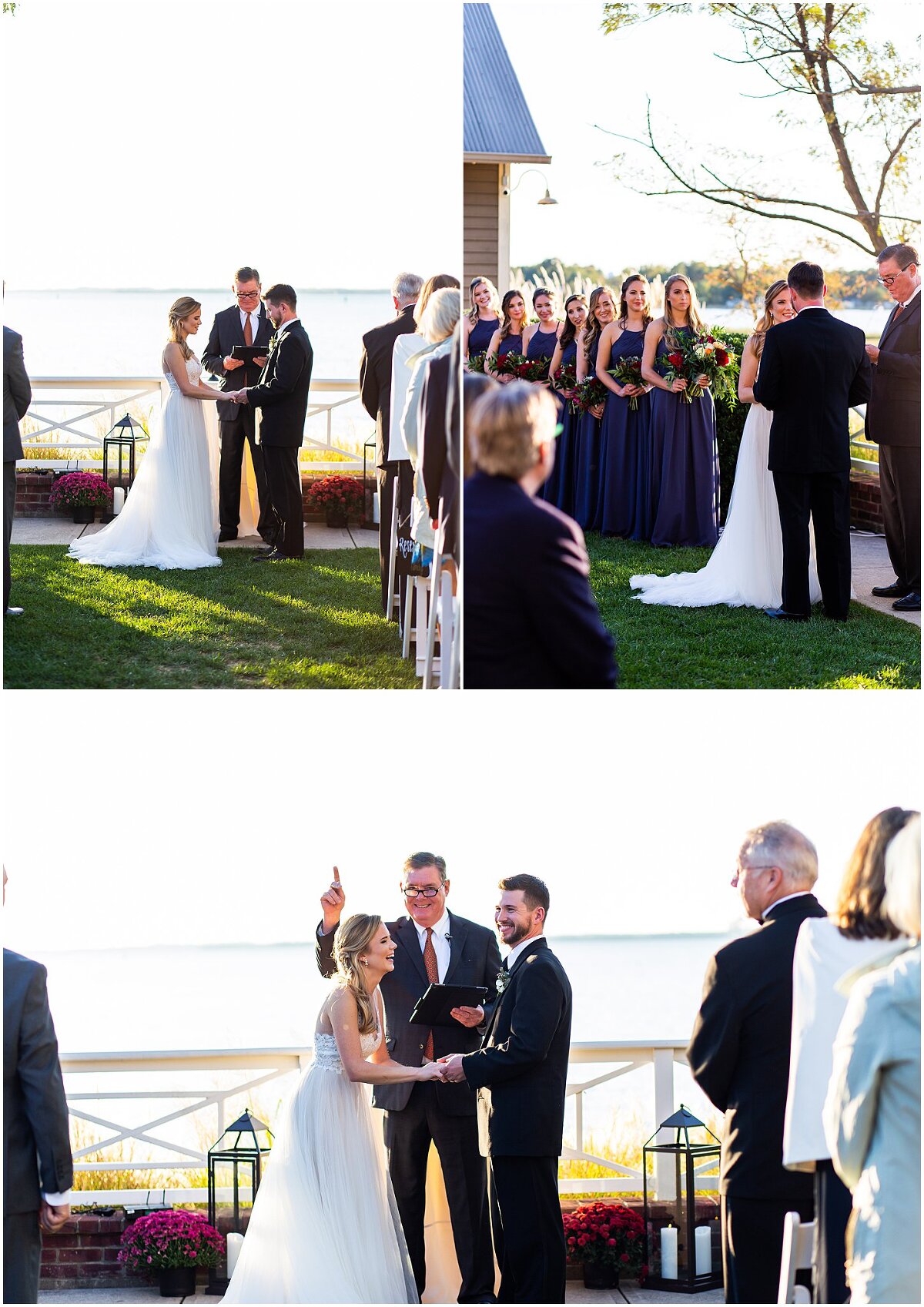 Nicki and Jordan’s sunset wedding took place just across the Bay Bridge, at the Chesapeake Bay Beach Club! I don’t usually travel to Maryland for weddings, but when I do, they’re breathtaking! This wedding was FULL of funny stories, goofy groomsmen, a funny wedding blunder, and suspenders! Photo by Bethanie Vetter Photography LLC, second shot for Elizabeth M. Photography #Marylandwedding #marylandbride #bhldndress #bhldnbride #chesapeakebay #chesapeakbaywedding #chesapeakebaybeachclub #beachwedding #beachclubwedding #weddingphotographer #bethanievetterphotography #bethanievetterweddings #eastcoastphotography #eastcoast #eastcoastphotographer