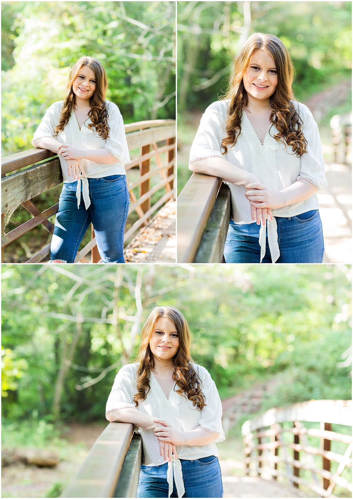 Look at these adorable senior! She booked a mini senior session with me and it was a blast! Outdoors at Elanor C. Lawrence Park in Fairfax, VA. Beautiful end of summer weather. There is an adorable footbridge, btw. Click to view full session! Photographed by Bethanie Vetter Photography LLC.#ElanorCLawrence #ElanorCLawrencePark #ECLawrencePark #footbridge #fairfaxva #senior #seniorsession #highschoolsenior #gradphotos #seniorphotos